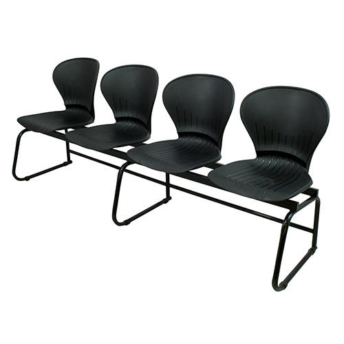 BATERIA DE 4 SILLAS - CONCHA PLASTICO NEGRO