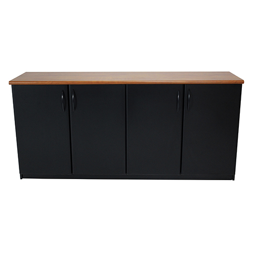 CREDENZA 4 PUERTAS NEGRA TOP WILD CHERRY