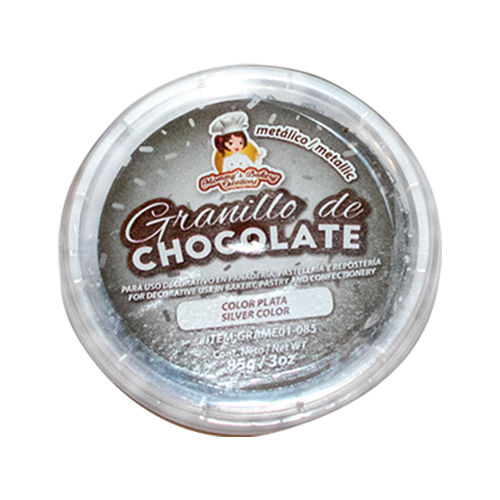GRANILLO DE CHOCOLATE COLOR PLATA - 85 G